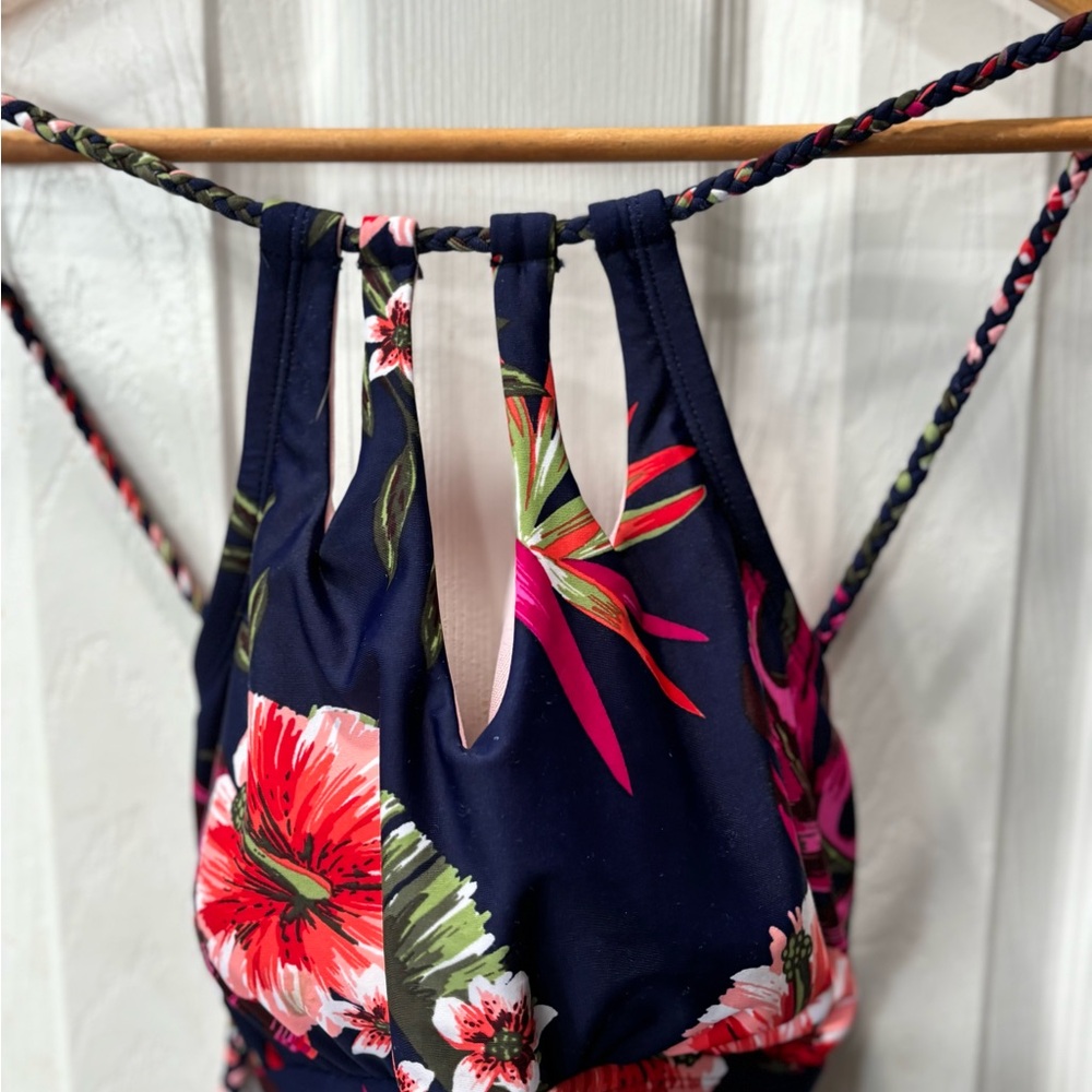 Floral Halter Swimsuit Top